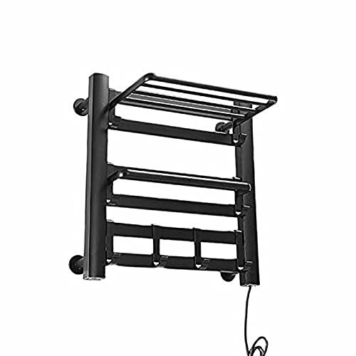QRXALISA Space Aluminum Wall Mount Drying Rack, Home Energy Efficient Electric Heated Towel Rack Radiator, Bathroom Heated Towel Rail,Hardwired (Hardwired)
