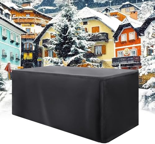 Möbelöverdrag för uteplats vattentäta 240 x 60 x 110 cm/LxBxH Oxfordtyg trädgårdsmöbler, rotting, trädgårdsmöbler, överdrag, rektangulära utomhusmöbelöverdrag, UV-skydd, skydd för trädgård