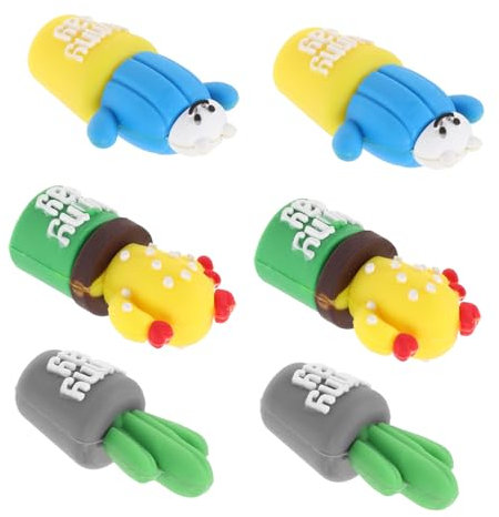 DIYEAH Capuchons de Crayons en Silicone Flexibles Design Cartoon Délicat Lot de 12 Légers et Pratiques pour Décoration et Protection des Crayons