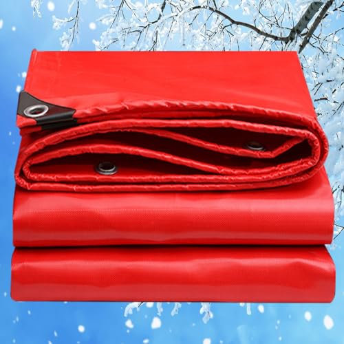 Telone Telo Occhiellato Impermeabile 2 x 3 m Protezione Anti UV e Antipioggia in Pvc Telo Protettivo Multiuso, Teloni Pvc Usati per Piscina Auto, Mobili da Giardino, Rosso