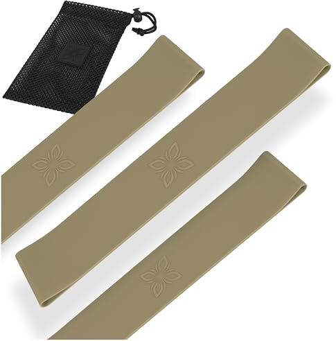 Hip Resistance Bands Set (3 Stück) – Silikon Widerstandsbänder rutschfest & elastisch – Fitnessbänder für Krafttraining, Beintraining & Gesäß – Silikonbänder mit Tasche für Yoga, Pilates & Workout