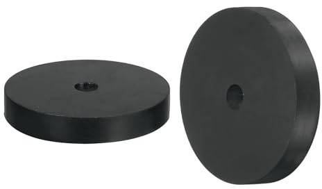 QUARKZMAN 2Pcs Rondelle Caoutchouc 80 mm OD x 12 mm ID x 15 mm Épaisseur Entretoise Plastique Plates Anti-Vibrations Rond pour Machines Industrielles Domestiques