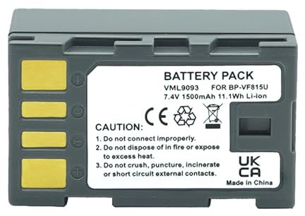 Lithium Battery 1Pc BN-VF815 BN-VF815U BN VF815 Battery ，Compatible For JVC， GZ-HD3, HD5, HD6, HD7, HD10, HD30, Everio GC-PX10 PX100 D720US D720EK(1 Pcs)