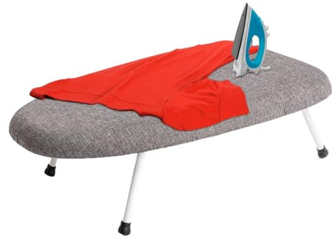 Tablero de Planchado de Mesa: Tabla de Hierro de encimera Extra Ancha con Protectores de piernas | Tabla de Hierro de encimera para Sala de Costura, Sala de Estar, Dormitorio, lavandería