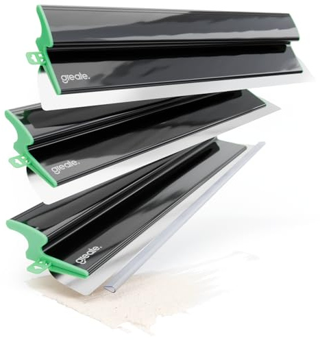 greate Flächenspachtel 60 cm für ansatzfreies Spachteln für Trockenbau | 3er Pack Glättspachtel mit ergonomischem Griff, Flächenglätter, Spachtelwerkzeuge, Federspachtel, Z Spachtel Glätter