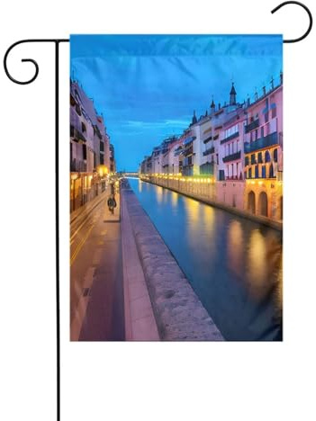 Bandiera Spagna Water City Garden su entrambi i lati, 30,5 x 45,7 cm, bandiere per decorazioni all'aperto e vacanze, bandiera da cortile durevole