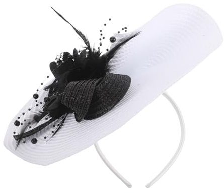 Homoyoyo Chapeaux Bibis pour Femmes 1 Grosse Taille Élégant Orné De Fleurs Et Plumage Mariage Banquet Coiffure De Mariage Décoratif