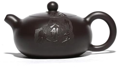 Boîte Bijoux Femme Théière Tianyuan Gravée Avec Trou Boule Boue Minerai Original Célèbre Artiste, Service Thé, Théière Argile Violette 180ml, Entièrement Faite La Main Grande Boite A Bijoux Femme