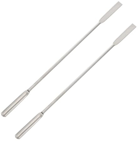 Micro Scoop Spatula 2 Pezzi in Acciaio Inossidabile per Laboratorio
