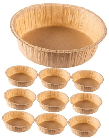 Warmhm Lot de 10 Moules en Papier pour Gâteau, Résistants la Chaleur, Démoulage Facile, pour Mariages et Anniversaires