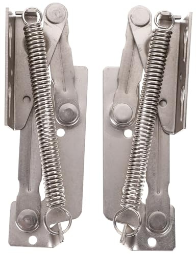 KOMBIUDA Spring Loaded Lift and Up Hinge with Locking Support Small Symmetrical Vertical Folding Spring Hinge for Cabinet Doors Sofa Headrests and Storage Boxes and Wear-Resistant