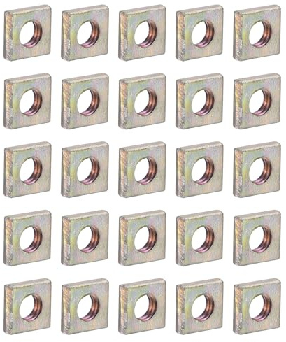 QUARKZMAN Tuercas Cuadradas M4-0.7x2.2, Tuercas De Acero Al Carbono Con Recubrimiento De Zinc Y Rosca Gruesa Para Reparaciones Domésticas E Ingeniería Profesional, Multicolor 500pcs