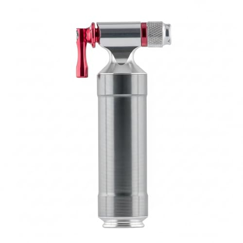 CO2 Mini Fahrradpumpe, Kompakte Luftpumpe mit CO2 Kartusche | Schnelle Reifenbefüllung für Presta & Schrader Ventile | Leichte Fahrradpumpe aus Aluminium, Ideal für Rennrad und Mountainbike