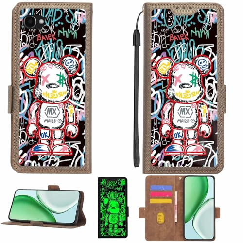 Aroepurt fodral kompatibelt med Orbic Joy 4G förbetalt telefonfodral flip cover [med härdat glas skärmskydd] [RFID-blockering] [ljuseffekt] LPT-MXX