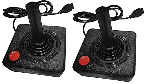 ISTOVO 2X Gaming Joystick Controller per 2600 Game Rocker con Leva Un 4 Vie E Pulsante di Azione Retrò Gamepad Retrò