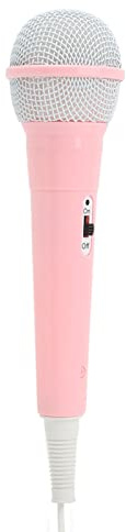 ZDETGU Microfono Cablato per Bambini, Giocattolo Musicale a Bassa Distorsione per Bambini Che Cantano Al Karaoke, Microfono Portatile per Feste in Famiglia con Spina da 3,5 Mm, Adatto (PINK)