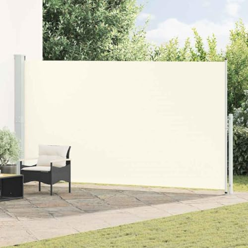 Genérico Toldo Lateral retráctil para Patio Crema 200x500 cm,Casa y jardín,Jardín,Artículos de Exterior,Sombrillas,Crema,10.1 kg,313418