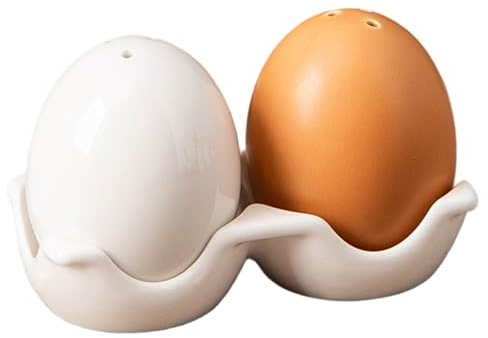Saliera e pepiera Simpatici, a forma di in ceramica Divertenti saliera e pepiera con supporto di design in cartone, arredamento da cucina combinato carino