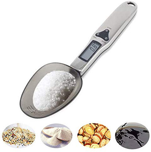 WXQY Cuillère Doseuse électronique, Balance Cuillère Numérique, Balance Alimentaire Multifonctions pour Thé Café Farine Épices Condiments - 500 G / 0,1 G - Noir
