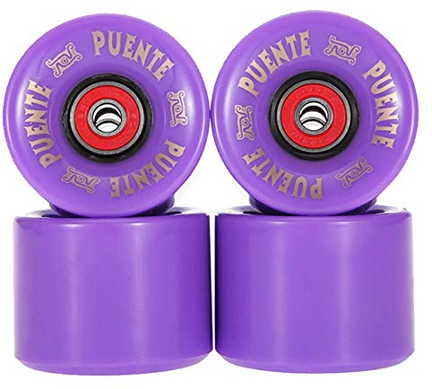 JHKJ Longboard Skateboard Wheel 4 Stück/Set Outdoor Classic Langlebige 80A PU Cruiser Skateboard Wheels Ersatzräder für Jedes Terrain Rollen Longboard Ersatz Rader,Lila