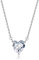 Bo&Pao Collana Cuore da Donna in Argento 925, con Pietra a Forma di Cuore, 45 cm, regolabile