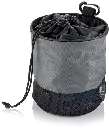 Minky Premium Drawstring Peg Bag, Holds Up to 160 Pegs, Drawstring Design & Strong Clip, Breathable Mesh Base, Fabric Pegs Holder, Grey/Blue/Silver (Grey)