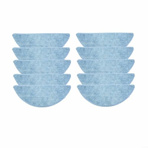 Emiif Roboter-Staubsaugertuch für OZMO U2 Pro für Ecovacs, Staubsauger-Ersatzteile, Wischpad, Mikrofasertuch, Lappen, waschbares Wischtuch-Set (10 Stück)