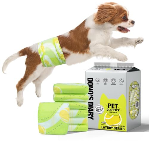 DONO Pañales Perros Machos, Antideslizantes, 20 Unidades, Pañales para Perros, Pañal Perro Macho, Superabsorbentes para la Incontinencia, adiestramiento de Cachorros, Viajes, XS, S, M, L