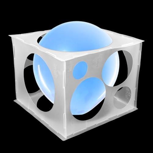 lasuroa Balloon Sizer Cube Box, 2-10 Inch Transparent Balloons Measurement Tool Measuring Kit for Arches Columns Party Decoration Accessories