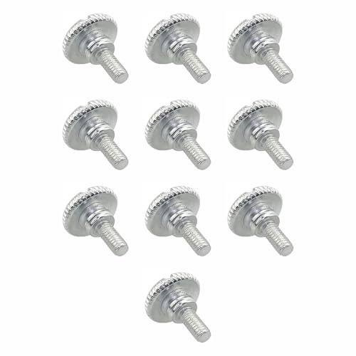 10 tornillos de prensatelas para máquina de coser, tornillo moleteado con ranura para un fácil cambio, pieza de repuesto de hierro para uso industrial y doméstico, accesorios industriales domésticos