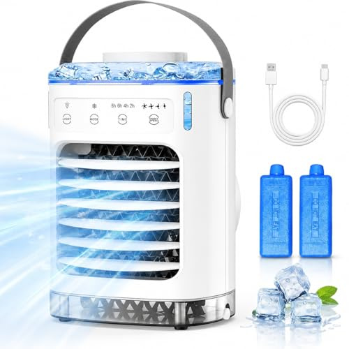 Eudomis 4-in-1 Portable Air Cooler & USB Type-C Mini Cooling Fan
