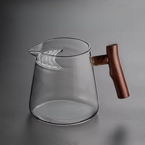 LEEDJUINE Glas med handtag rättvisa kopp, 400 ml 385 ml, tesil integrerad tesil