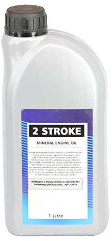 SPARES2GO 1L 2 Stroke Semi-Synthetic Engine Oil 1 Litre for Strimmer Hedge Trimmer