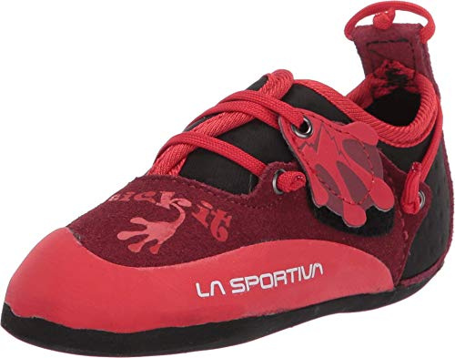 La Sportiva Kids Stickit Rock Climbing Shoe, Chili/Poppy, 11-12 Little Kid