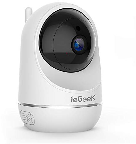 ieGeek - Cámara de vigilancia inalámbrica inalámbrica para interior con detección de los pieles del bebé, audio bidireccional, seguimiento de detección de movimiento, visión nocturna