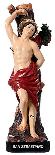 Holyart Statuen aus Resin und PVC: Heiliger Sebastian 30cm aus Harz