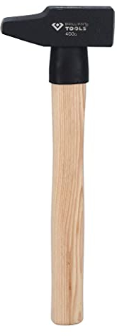 BRILLIANT TOOLS BT077040 Marteau rivoir avec manche Hickory, 400 g, forme française [Powered by KS TOOLS]