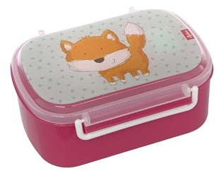 SIGIKID 25169 Brotzeitbox Fuchs Brotzeitbox BPA-frei Mädchen Lunchbox empfohlen ab 2 Jahren blau/pink