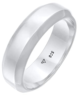 Kuzzoi Herrenring (7 mm) Massiv Handgefertigt, Bandring für Männer aus 925 Sterling Silber, Ehering, Verlobungsring, Freundschaftsring, Unisex Herren Ring poliert, Ringgröße 56, 0610261521_56