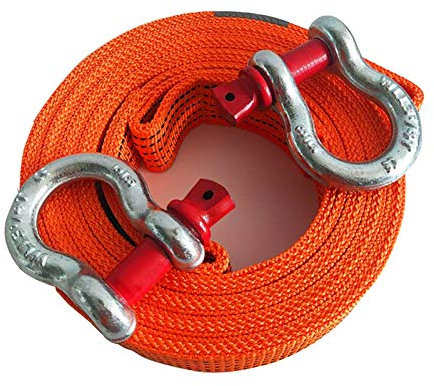 Yimihua Auto Abschleppseil, Verdicken Abschleppgurt, Schwerlast Abschleppgurt 4x4, für Auto/SUV/Landwirtschaftliches Fahrzeug/Schiff, mit 2 Sicherheitshaken(Size:4M/5T)