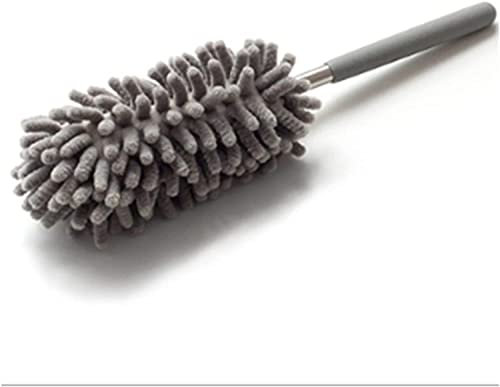 Herramienta de Limpieza de Plumero con Mango de Pluma Extensible de Microfibra, Cepillo de eliminación de Polvo práctico, colector de Polvo de Microfibra retráctil, Limpieza de Escritorio