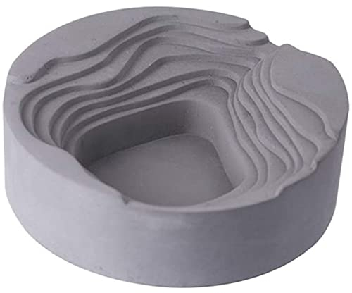 Nouveau Cendrier en terrasse simple cendrier de coulée de ciment pour la maison salon cendriers de table basse debout au sol Artisanat