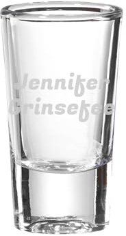 LUXENTU Stamper mit Gravur, Name horizontal, 30 ml, 1 Stück | Personalisierte Schnapsgläser mit Lasergravur, Geschenk zum Geburtstag oder Jubiläum, Spülmaschinenfest