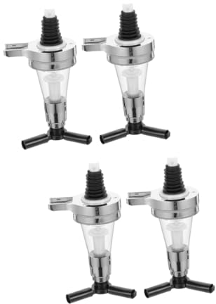 Amosfun 4pcs Wall-Mounted Wine Dispenser Pump Liquor Pourer for Bar and Home Use Effortless Beverage Rationing Elegant Design Space-Saving