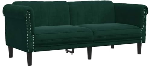 vidaXL Soffa 2-sits mörkgrön sammet, 2-sitssoffa, tvåsitssoffa, 2 sitssoffa, 2-sitssoffor, tvåsitssoffor, 2 sitssoffor, 2 sits soffa, 2 sits soffor