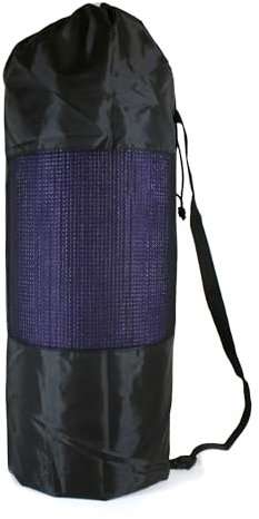 DOJA Barcelona | Yogamattentasche Schwarz | Yogamatten Hülle | 25x24.5x82cm | Yoga Polyester Tasche | Yoga Zubehör | für Sporttasche, Fitness Matte, Yogamatte, Pilates, Gymnastikmatte mit Tragegurt