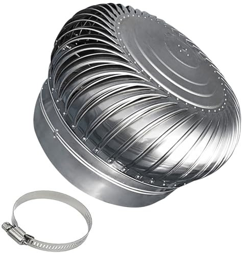 Ventilación De Campana Extractora, Ventilación Impermeable para Humos, Ventilaciones De Aire De Turbinas Eólicas, Turbina Eólica con Refuerzo Interno, Rejilla De Escape Redonda De Acero INOX