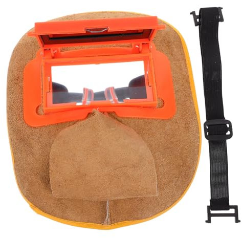 KONTONTY De Soldadura De Cuero Con Pantalla Para Soldadores Para Trabajos De Soldadura Al Aire De Piel De Vaca