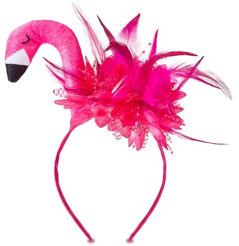 Echehi Flamingo Kostüm, Haarreif Flamingo, Flamingo Kostüm Accessoire, Flamingo Haarreif Karneval Für Damen