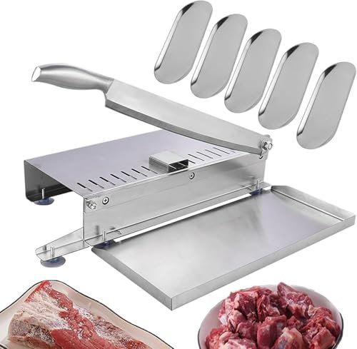 DMBBSAPBSH Cortadora de Fiambre, Cortafiambres Eléctrico, Máquina cortadora de Alimentos con 5 bandejas pequeñas, cortadora de Huesos for Olla Caliente, cortadora de Alimentos KBBQ
